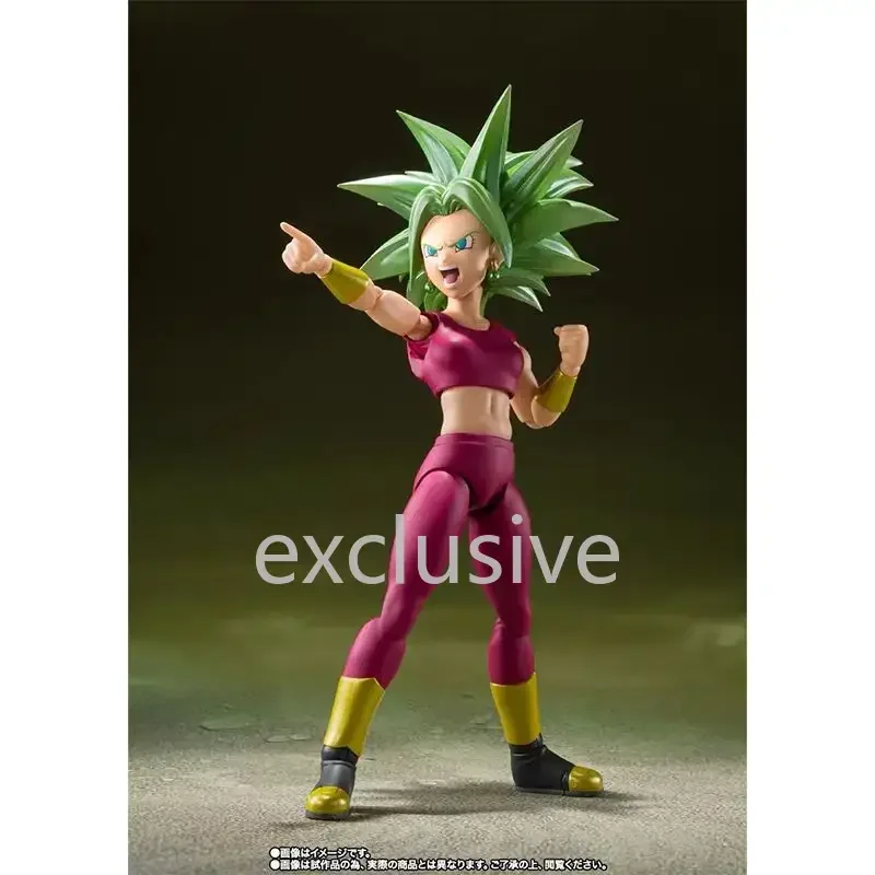 En Stock Original BANDAI S.H.Figuarts Dragon Ball Super Saiyan Kefla Anime modelo de figuras de acción juguetes colección regalos de vacaciones