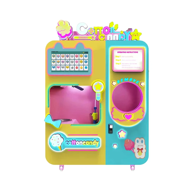 Mesin Penjual Permen Kapas Otomatis Mesin Permen Kapas Komersial Kapasitas Besar Mesin Permen Kapas Anak