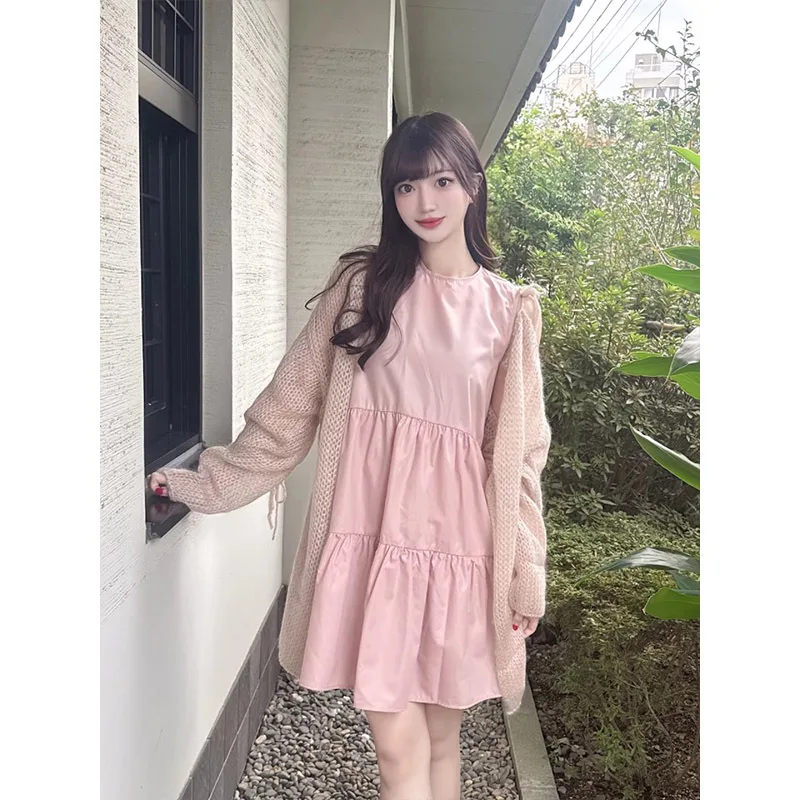 

Gagarich 2025 Spring Summer Women Japanese Cross Border Hollow Sweater Solid Color Loose Thin Strip Knitted Cardigan Top