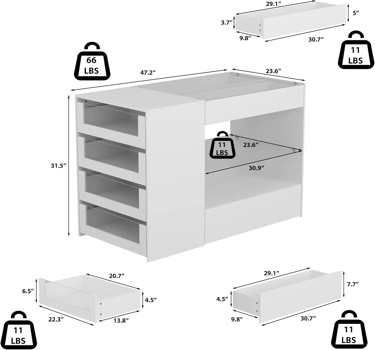 Closet Island CounterGlass Display Cabinet Closet Island, Glass Top Storage Cabinet For Retail, Collectibles Showcase With Draw
