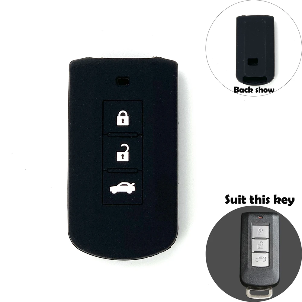 Silicone Car Remote Key Protector Case For Mitsubishi Lancer Outlander Mirage Montero Pajero Shogun L200 Eclipse Cross Challenge