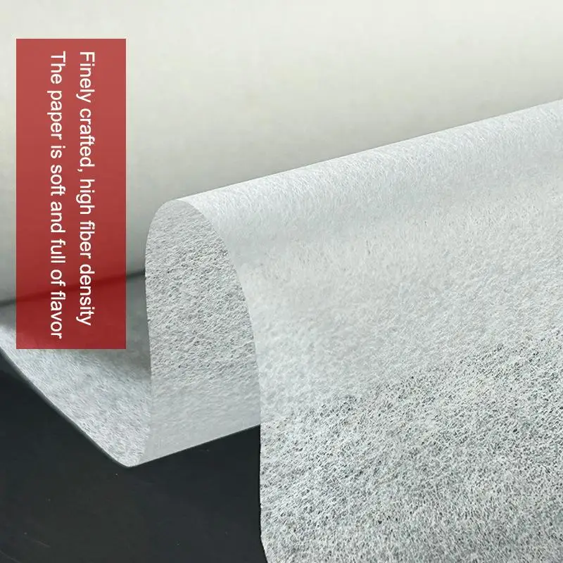White Translucent Cicada Wing Paper Extra Thin Ancient Style Mica Ripe Xuan Paper Long Roll Calligraphy Practice