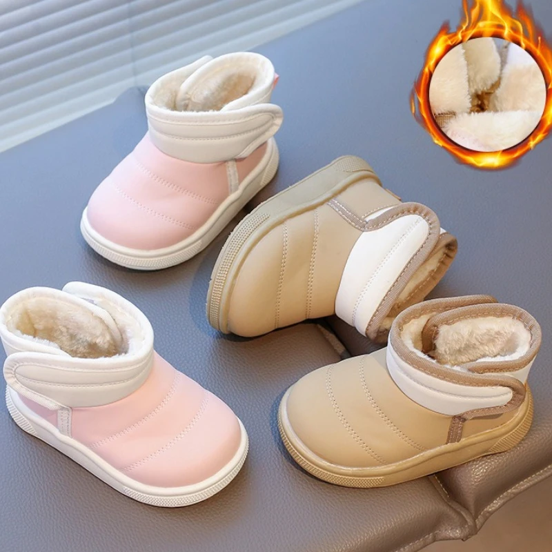 

Winter ChildSnow Boot 2025 New Casual Children's Flat Boot Simple Girls' Anti Slip Comforta Cotton Boots Fashion Child Boots