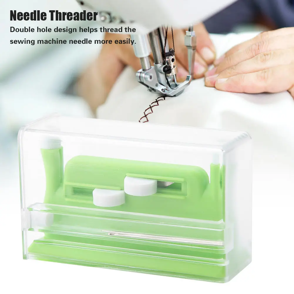 Sewing Tools Sewing Machine Needle Threader Hand Threader Double Needle Threader Insertion Tool Applicator for Machine Sewing