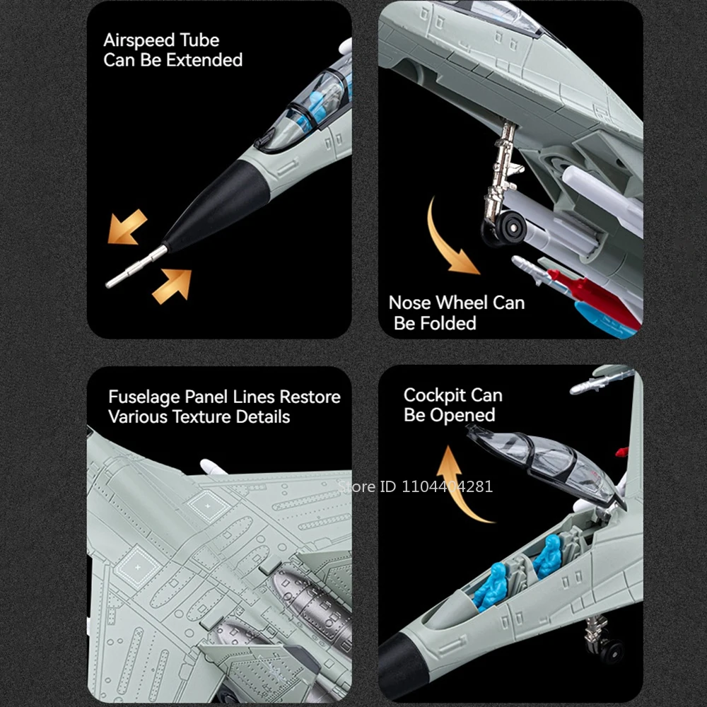 1:81 J-16 متعدد الأدوار مقاتلة سبيكة دييكاست نموذج لعب سيارة ضوء الصوت التراجع الأبواب فتح طائرة مصغرة هدايا عيد الميلاد