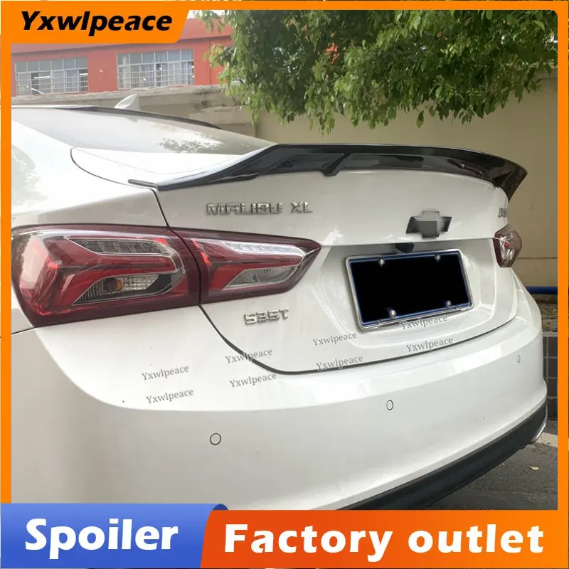 

For Chevrolet Malibu XL Spoiler 2016 2017 2018 2019 2020 2021 2022 ABS Plastic R Style Rear Trunk Lip Spoiler Car Styling