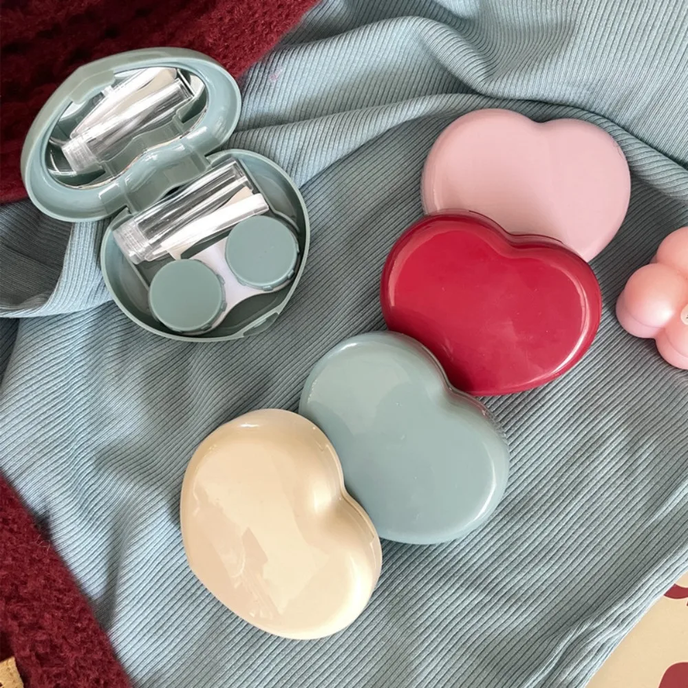 Travel Heart Contact Lenses Box Portable Mini Eyes Tool Kit With Mirror Tweezer Storage Soaking Box Contact Lens - view 4