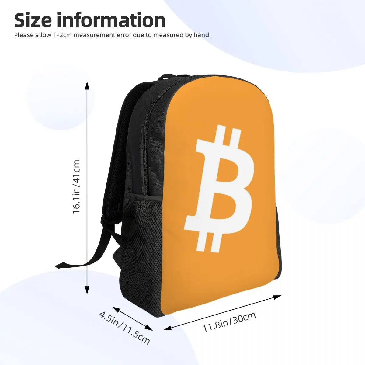 Mochilas de Bitcoin para hombres y mujeres, bolsa de libros para estudiantes universitarios, se adapta a bolsas de criptomonedas BTC para computadora portátil de 15 pulgadas