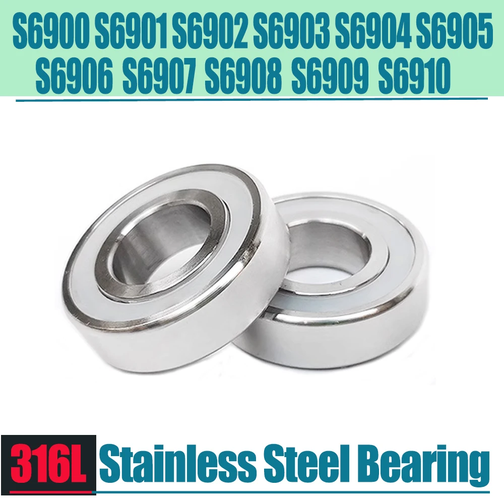 

316L Bearing S6900 S6901 S6902 S6903 S6904 S6905 S6906 S6907 S6908 S6909 S6910 2RS 2PC Stainless Steel Deep Groove Ball Bearing