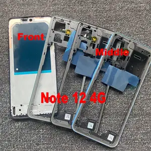 Bilashmart Xiaomi Redmi Note 12 4G Middle Frame Back Housing Case Mid Plate Front LCD Frame Bezel 23021RAAEG 23021RAA2Y