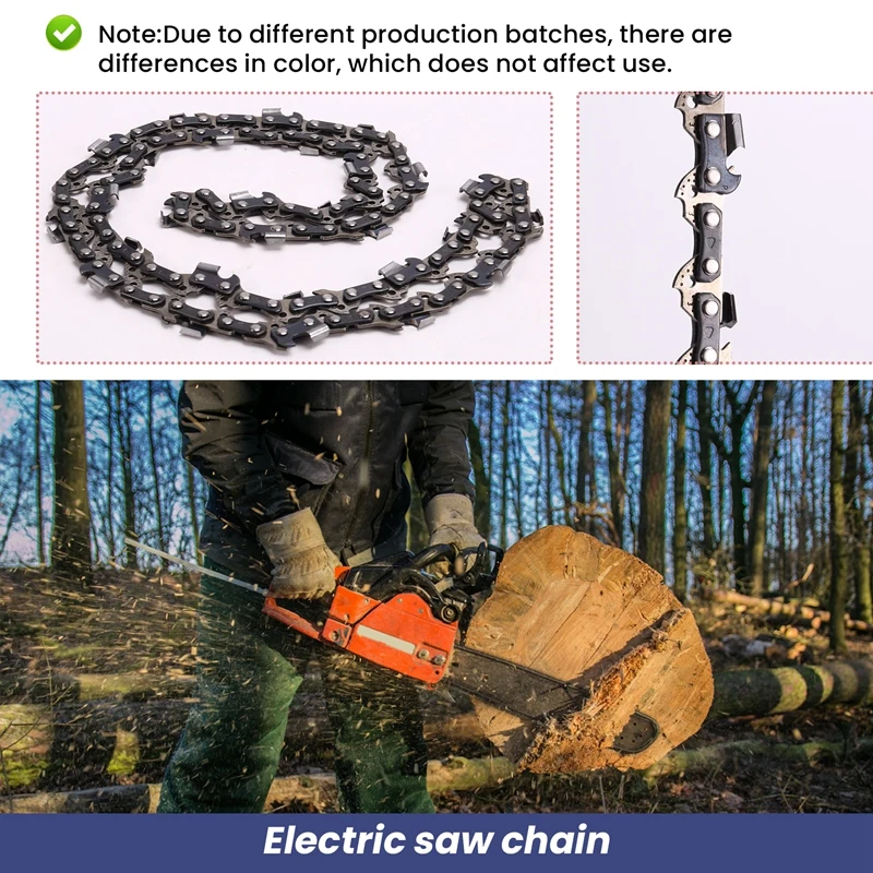 Pack Of 2 Saw Chains 3/8 Inch 1.3 Mm 57TG 40 Cm (16 Inch) Replacement Chain For Various Chainsaws, Electric Chainsaws