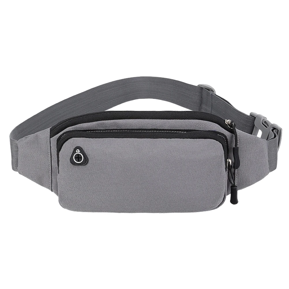 

Waterproof Waist Pouch Lightweight Large Capacity Sports Fanny Packs Outdoor Bag Grey Fitness Travel Hiking Bike Riding Dog