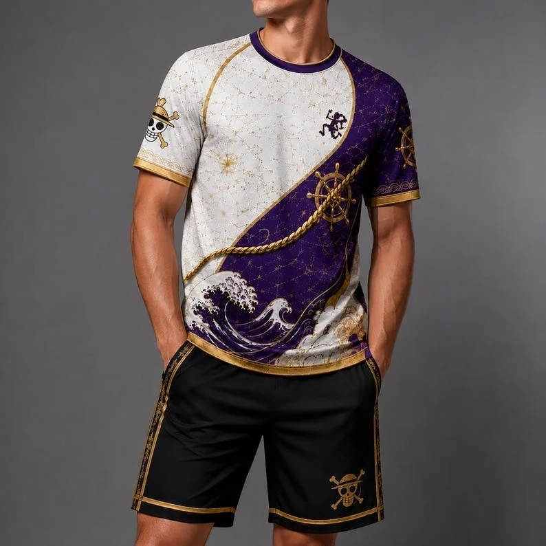 High Quality Japanese Anime Summer Adult and Children's Soccer T-shirt Shorts Set Breathable Quick Drying Parent-child Outfit