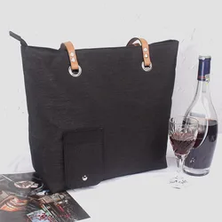 Gebwolf Beach Wine Cooler Bag Portable Thermal Tote Purse Travel Picnic Refrigerator Bag With Shoulder Strap