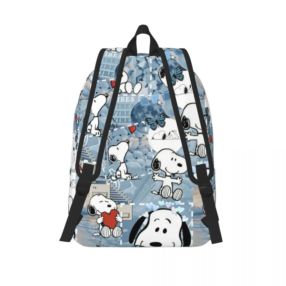 Niestandardowe tapety S-Snoopys płócienne plecaki dla chłopców dziewcząt szkolne torby podróżne College mężczyźni kobiety Bookbag pasuje do