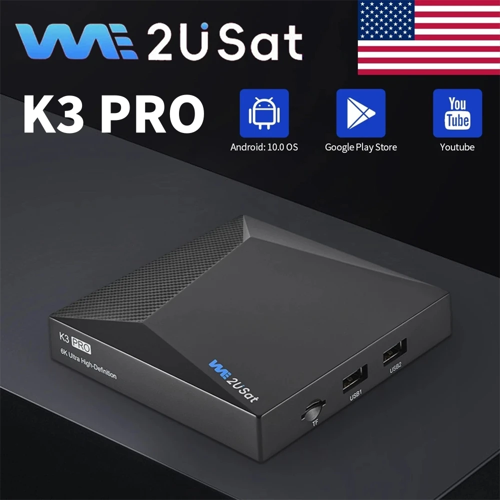 

We2USat K3 PRO Оригинальная Смарт ТВ-приставка Android 4GB+32GB WiFi BT5.0 1000M HDR Медиаплеер, лучше, чем Vseebox V5 PRO