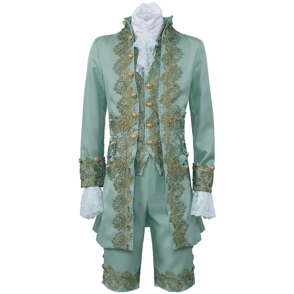 

Noble Court Rococo Medieval Cosplay Costume Retro Halloween Costume 18th Century Colonial Outfit Men's Medieval Uniform