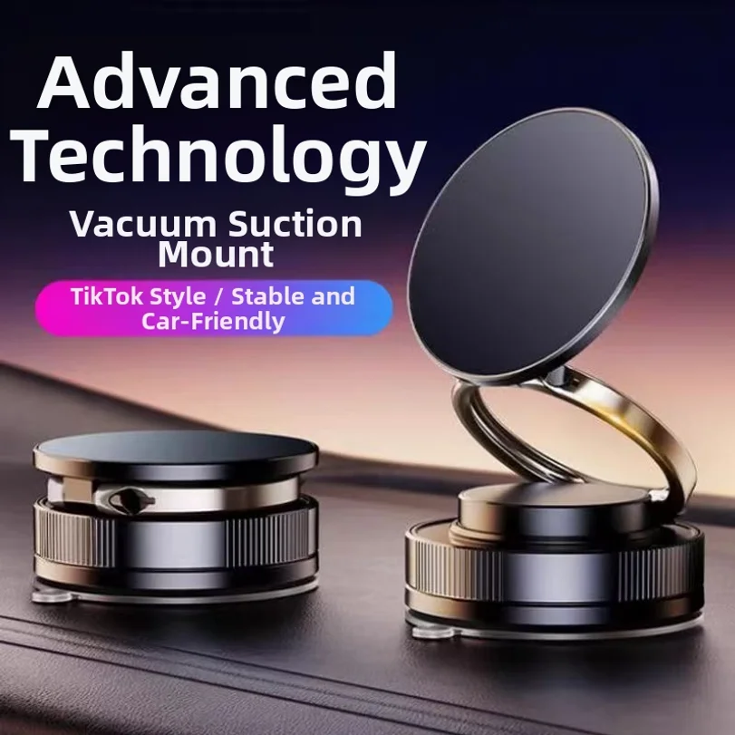 New Magnetic Car Phone Holder With Vacuum Suction For Dashboard, Universal For Cars Multifunctional Desktop Navigation Stand