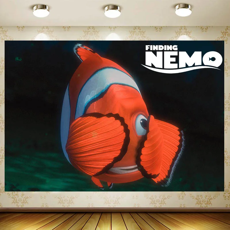 Disney Finding Nemo Background Happy Birthday Party Supply Baby Shower Clownfish Tapestry Banner Wed Decor Home Garden Kid Gift