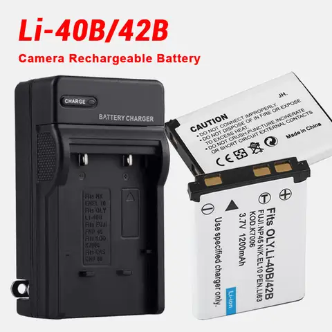 Batterie EN-EL10 LI-40B 42B pour Olympus Nikon EN EL10 Fujifilm NP-45 Kodak KLIC-7006 Pentax D-LI63 Batteries d'appareil photo + chargeur américain