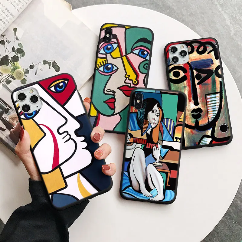 Picasso Abstract Art Painting Phone Case for iPhone 14 13 12 11 Pro Max Mini X XS MAX XR SE 7 8 Plus Funda Shockproof Back Cover