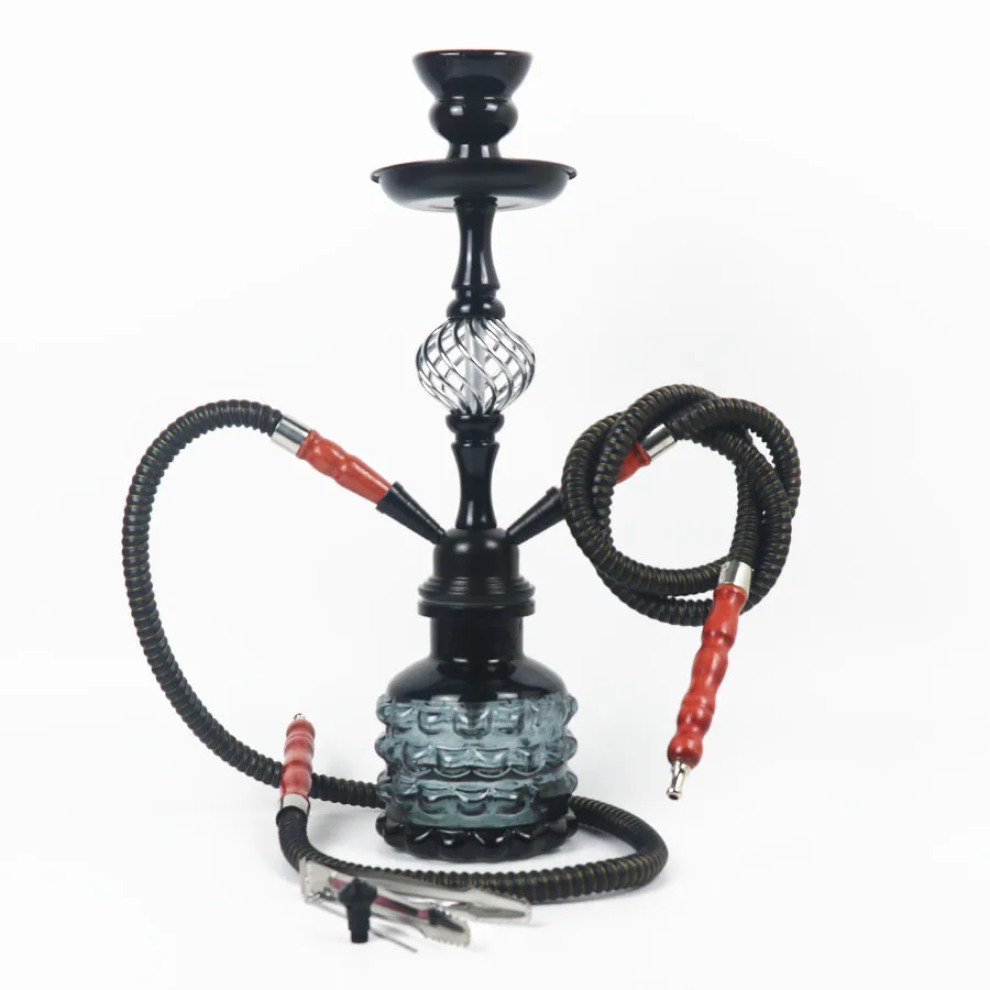 

Arabic Hookah Set Small Double Glass Bottle Smokestack Ceramic Bowl Hose Accessories Birthday Gifts Are Suitable For Family