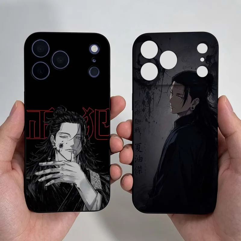 Suguru Geto Anime Cover für Apple iPhone 17 Air 16e 16 15 14 13 12 Mini Plus Pro Max Schwarze Handyhülle