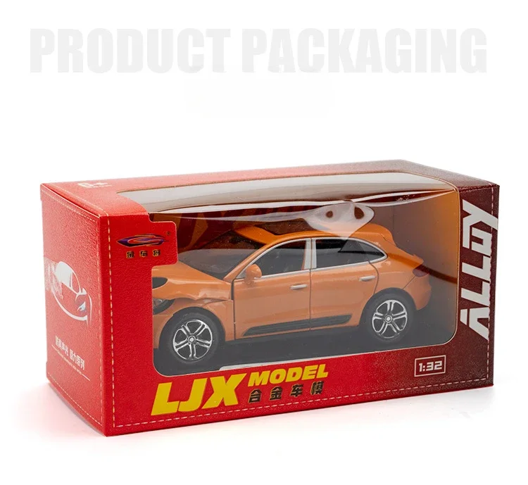 1:32 Macan T SUV Model Samochodu z Odlewu Stopu Metalu, Zabawka, Metalowa Miniaturowa Figurka, Napęd na Sprężynę, Dźwięk i Światło, Prezent dla Dzieci