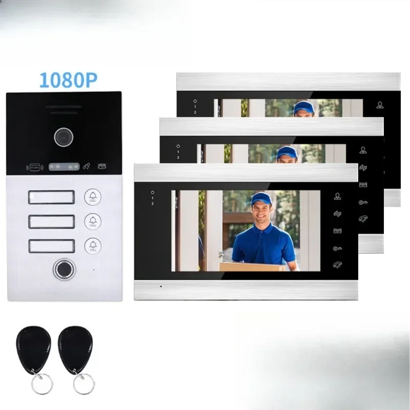 Video intercom fingerprint IC card remote unlock smart