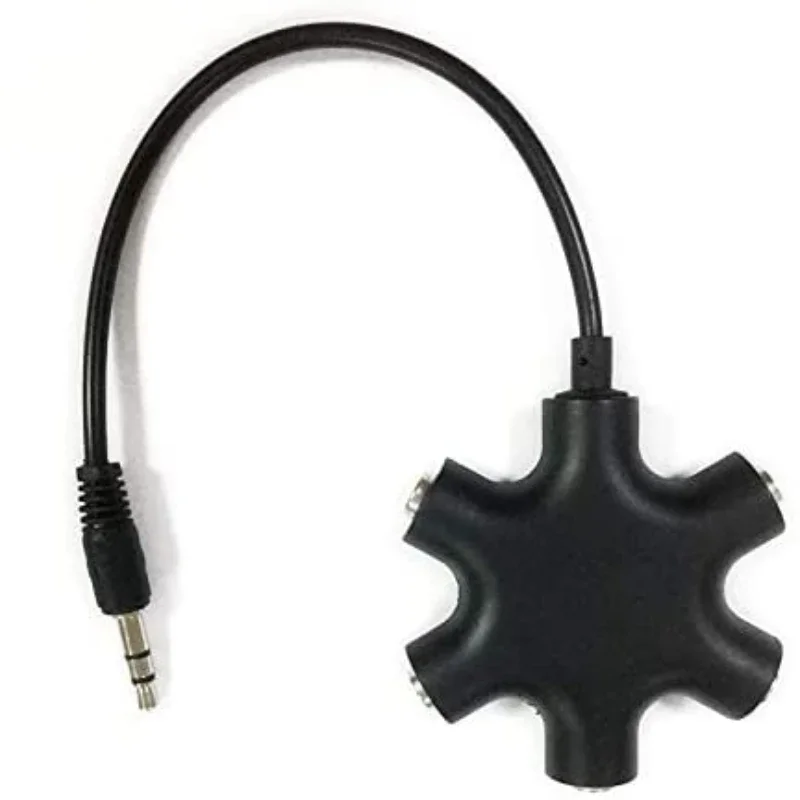 100 قطعة 3.5 مللي متر Aux كابل الصوت الفاصل 1 ذكر إلى 5 أنثى سماعة ميناء 3.5 جاك حصة محول للهاتف المحمول MP3 MP4 المتكلم