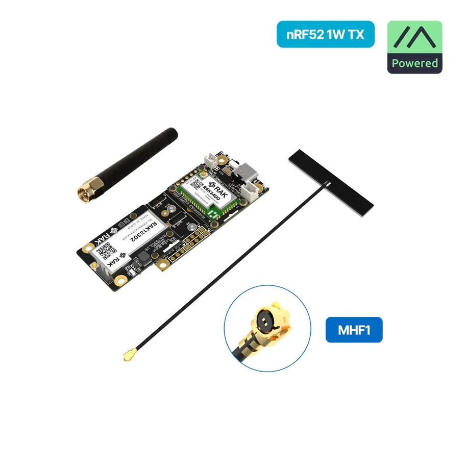 WisMesh 1W Booster Starter Kit High-power Meshtastic solution with nRF52840, SX1262, and SKY66122 PA for extended mesh range