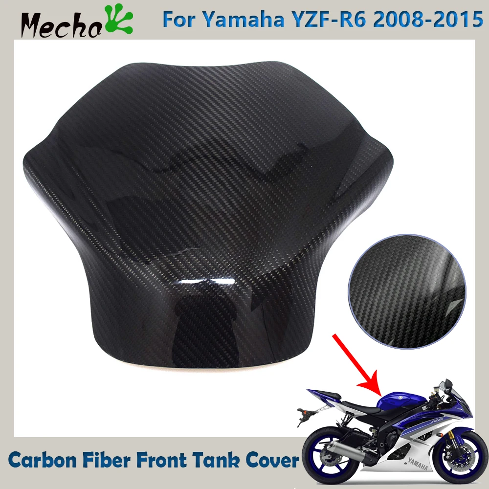 For Yamaha YZF-R6 2008-2015 YZF R6 2009 2010 2011 2012 2013 2014 Motorcycle Carbon Fiber Front Tank Cover Fairing Protector