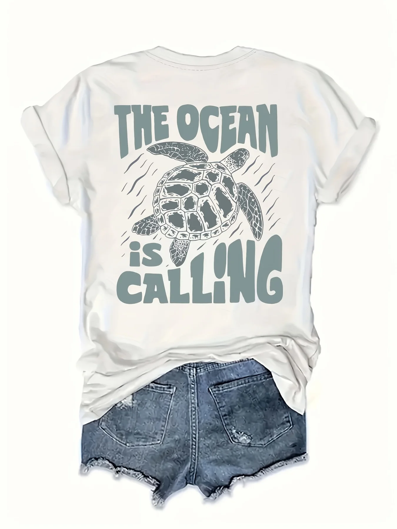 

Модная и минималистичная женская футболка больших размеров с необычным мультяшным графическим принтом — повседневный топ с круглым вырезом и короткими рукавами, мягкий