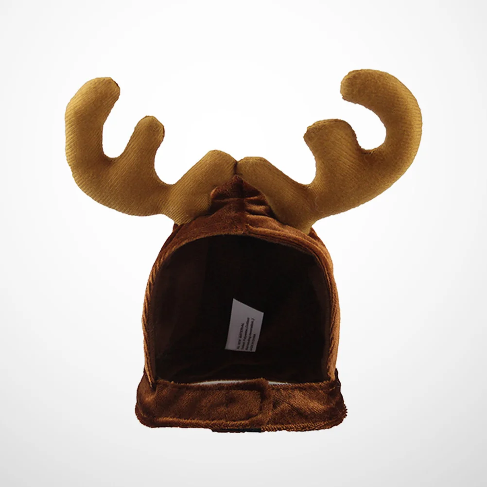 คริสต์มาสสัตว์เลี้ยงขนาดเล็กหมวกกาแฟ Antlers Headwear สัตว์เลี้ยงเครื่องแต่งกายอุปกรณ์เสริมสําหรับแมวสุนัข (ฟรีขนาด) สัตว์เลี้ยงหมวกคริสต์มาส