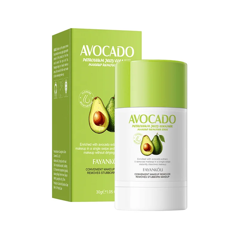 Avocado Makeup Remover Stick ​​Portable Deep Cleansing Pore Cream Stick Remover Balm makeup Facial Skin Care Cosmetics