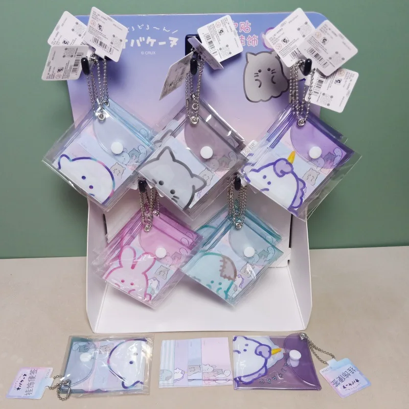 Kawaii Sticky Notes Creative Memo Pads Little Devil Unicorn Rabbit Mini Snap Adhesive Cover Sticker Adhesive Stickers Decoration