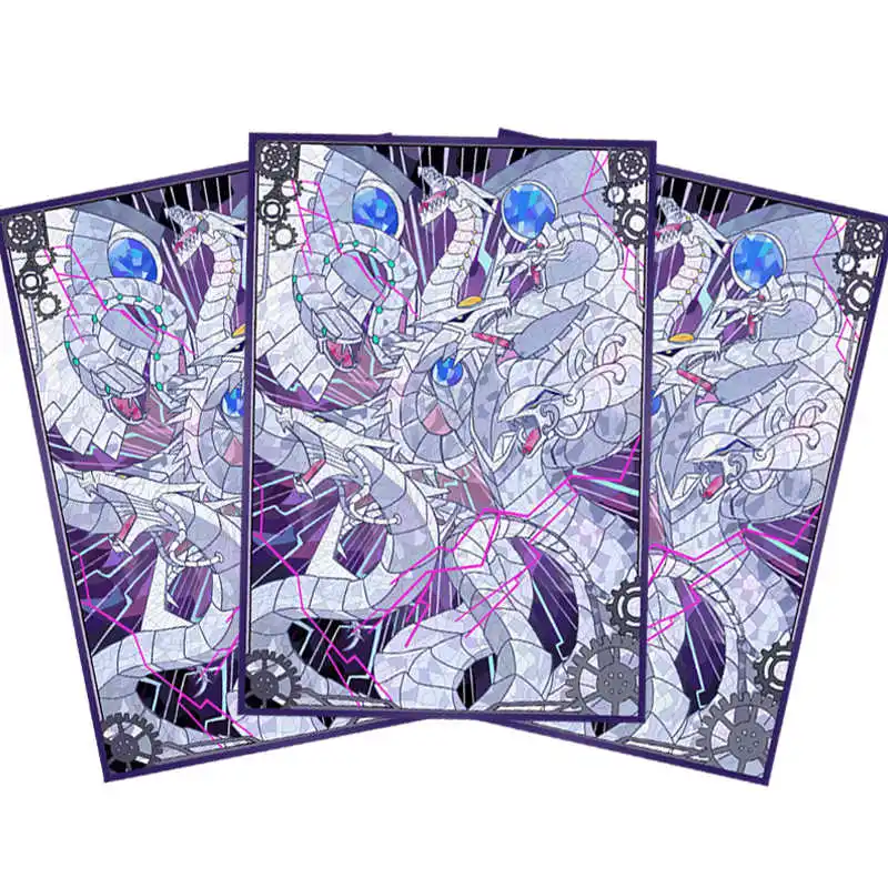 يو غي أوه! الظلام الساحر فتاة سايبر التنين سلسلة بطاقة الألعاب كم واقية 63x90mm الغسيل Dragonmaid الليزر بطاقة كم اللعب #3