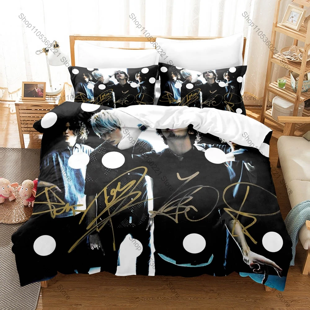 Cool O-One Ok Rock Duvet Cover + 2 Pillowcases, Rock Band Print Bedding Set Soft Fabric for Music Fans Decor & Gift