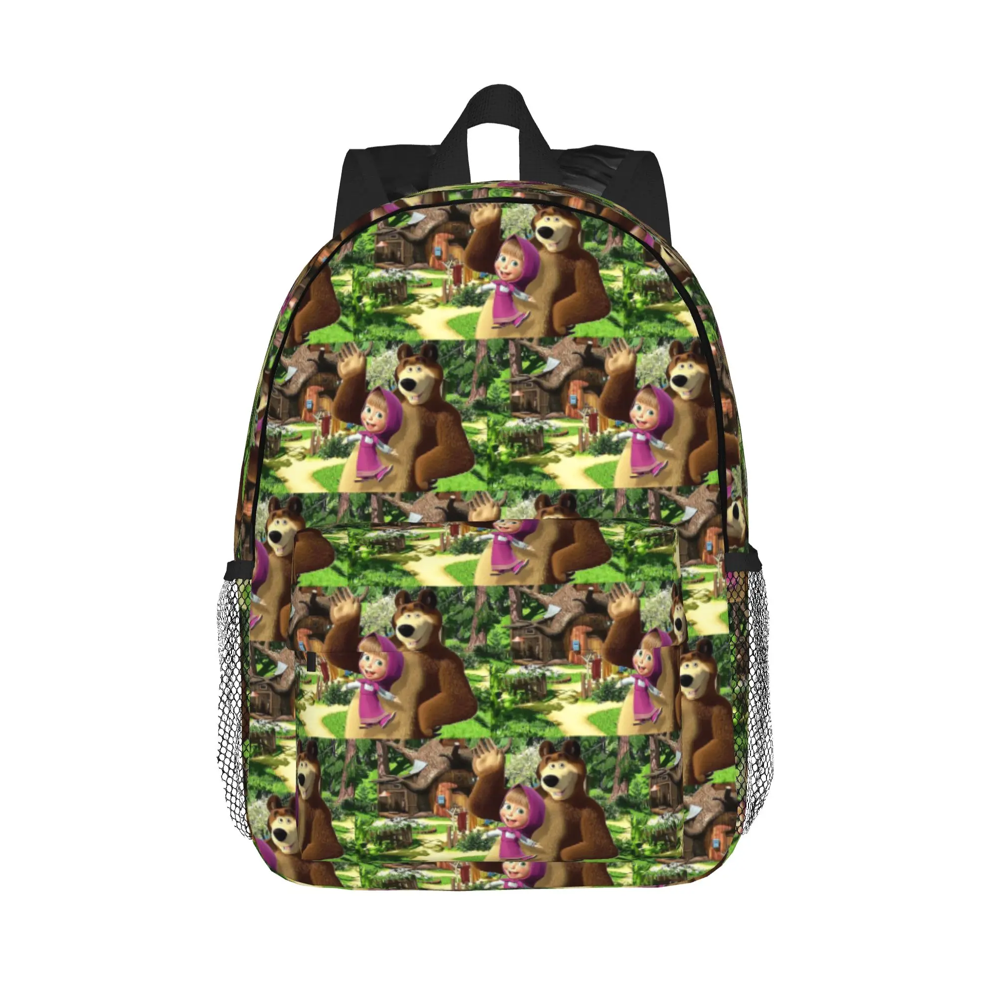 Cartoon Masha And The Bears Backpack Hot Sale Daypack Large Capacity Boys Girls BookBag Shoulder Bags for Men Women School Bag