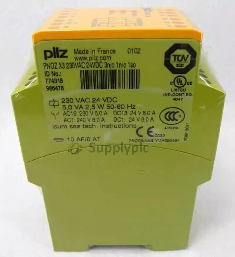 

New Pilz 774318 PNOZ X3 230VAC 24VDC 3n/o 1n/c 1so Safety Relay