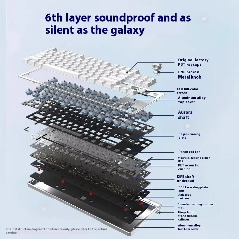لوحة مفاتيح ميكانيكية لامتحان بلوتوث لاسلكية من تشيري MX8.3 أورورا 8K بقدرة 4600 مللي أمبير في الساعة وبطارية ذات سعة كبيرة هدية للأولاد
