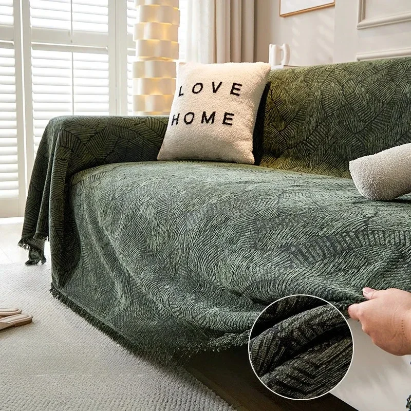 Autumn and Winter Sofa Towels High-grade Light Luxury High-end Sofa Cover Sofa Cushion Anti-cat Scratch