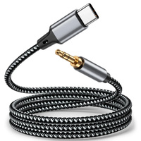 1m 1.5m 2m USB Type C To 3.5Mm Jack AUX Cable DA Adapter for Phone Headphones Car HIFI Stereo Sound Audio Connector