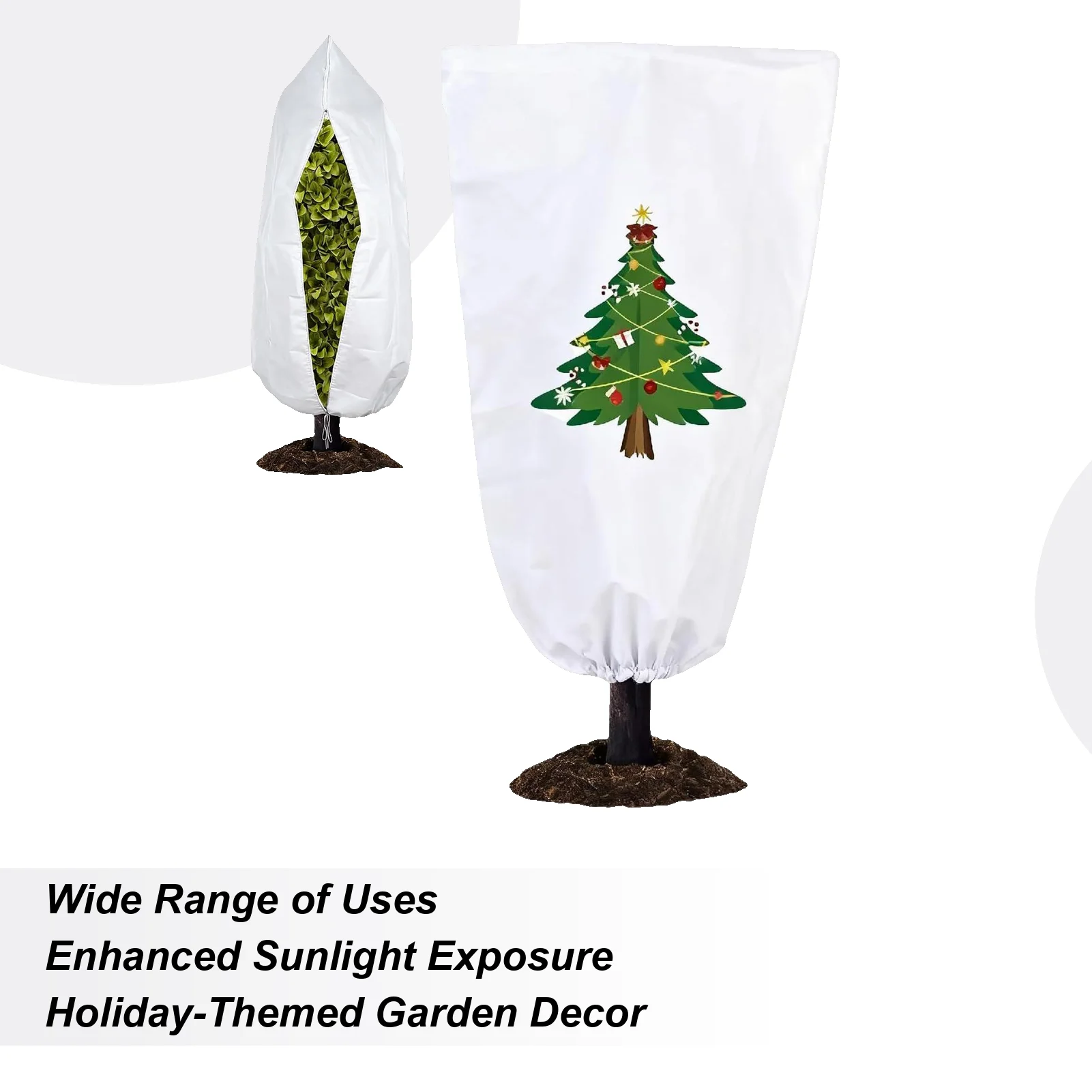 Winter Plant Covers Snow Barrier Breathable Blanket Christmas Design Outdoor Plant Covers For Winter For Tree Rose Shrub Bush