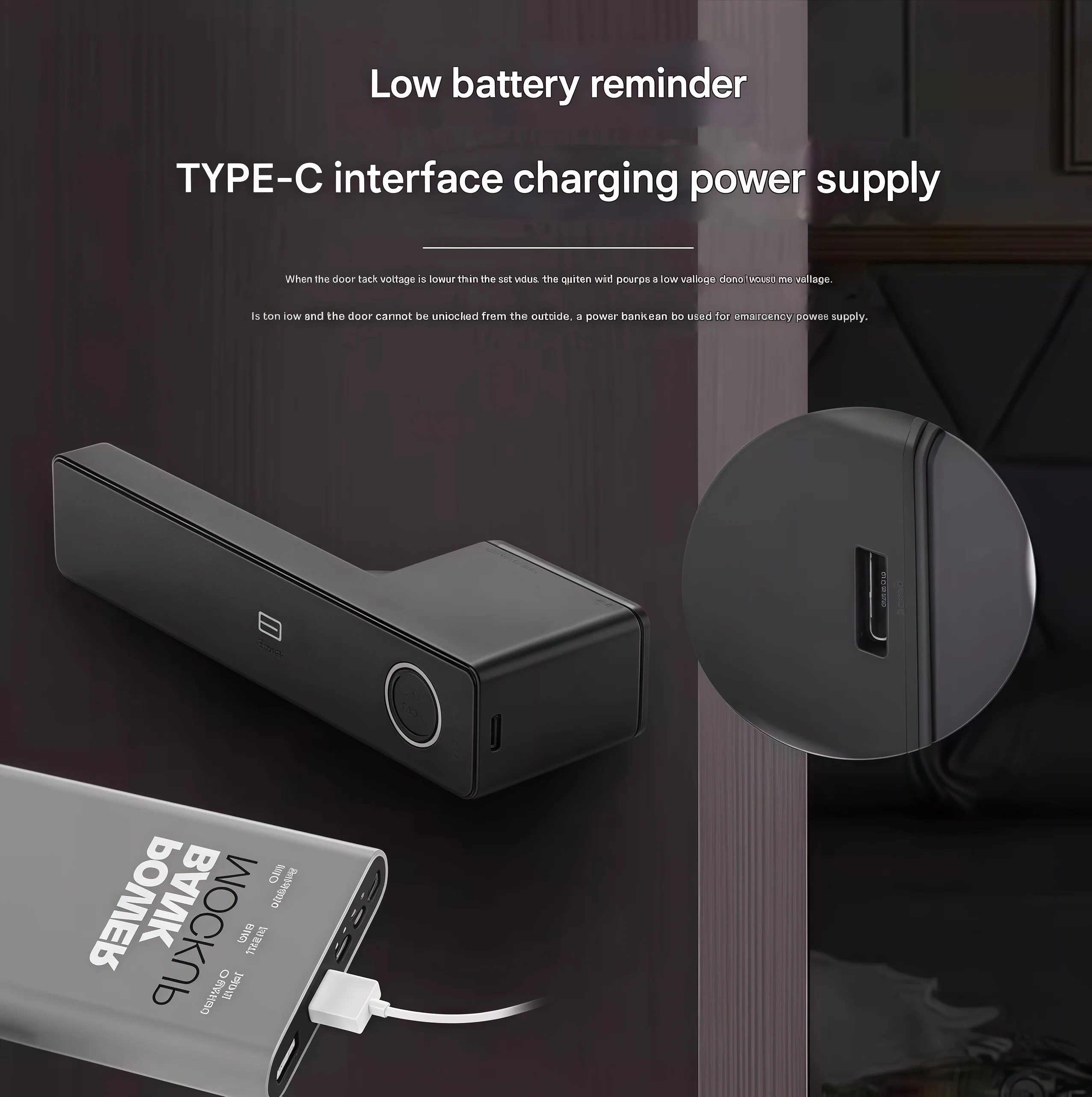 도어락 지문 비밀번호 잠금 실내 목재문 스마트 핸들락 모던 심플 친환경 도어 자석 무소음