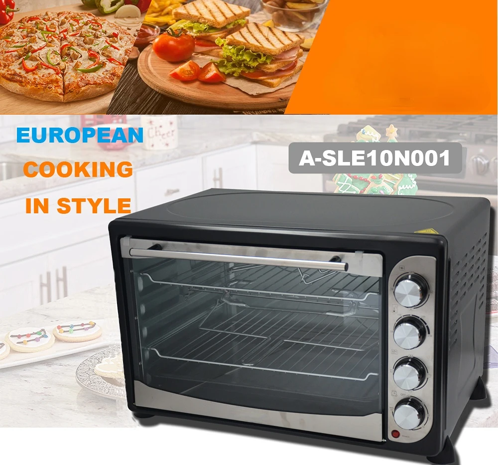 new design 2000W 45L easy cleaning electric toast oven