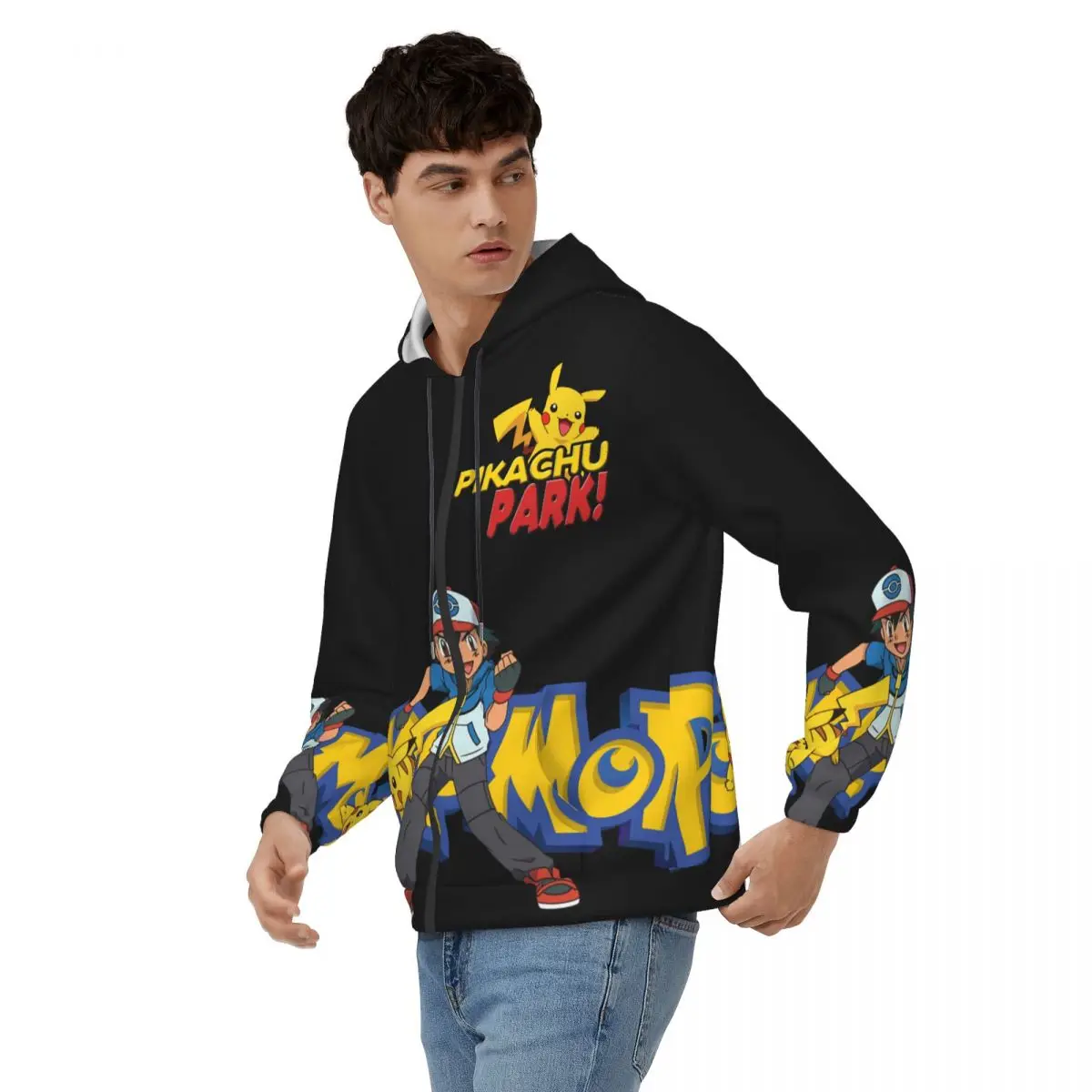 Men Popular Anime Hoodie Pikachu Clothes Vintage Hoodies Adult Clothing