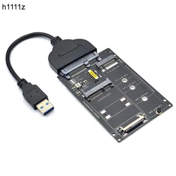 SSD Adapter M2 SSD mSATA to USB Adapter M.2 to USB mSATA SSD to USB3.0 Converter M.2 USB Riser M2 NGFF mSATA for Laptop Notebook