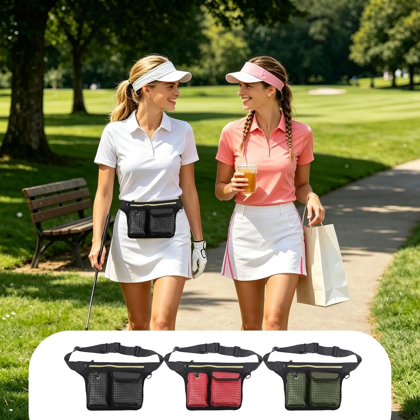 soft-breathable-golf-waist-bag-multi-compartment-adjustable-waist-pouch-golf-ball-marker-tee-holder-for-course-driving-range
