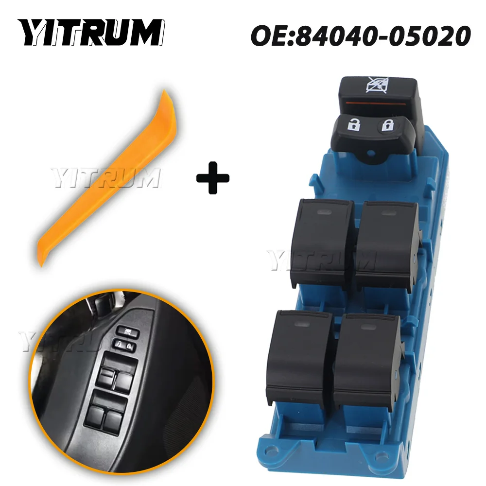 YITRUM pour Toyota Avensis Verso Camry Prius 2009-2018 bouton de commutation de lève-vitre électrique avant gauche 84040-05020 8404005020